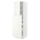 SEKTION Gabin alt extb 2 prtas 4 cjnes+ests, blanco/Vallstena blanco, 61x61x203 cm