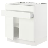 SEKTION Gabin bajo p/parilla 2 prts 1 cjn, blanco/Vallstena blanco, 76x61x76 cm