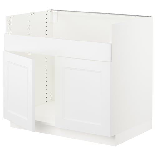SEKTION Gabin bajo p/tarja doble HAVSEN, blanco/Axstad blanco mate, 91x61x76 cm