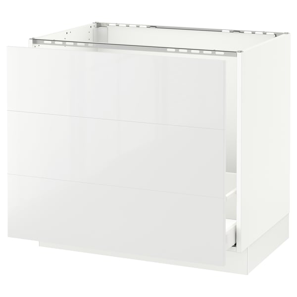 SEKTION Gabin bajo p/tarja y bote de basura, blanco Maximera/Ringhult blanco, 91x61x76 cm