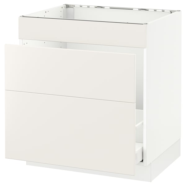 SEKTION Gabin bajo p/tarja y bote de basura, blanco Maximera/Veddinge blanco, 76x61x76 cm