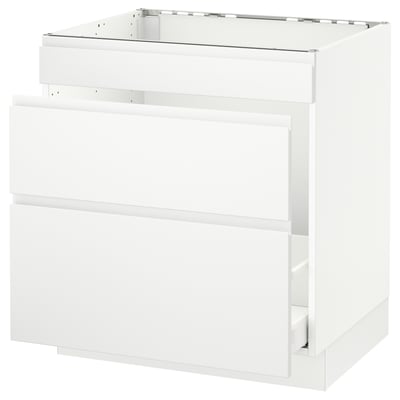 SEKTION Gabin bajo p/tarja y bote de basura, blanco Maximera/Voxtorp blanco mate, 76x61x76 cm