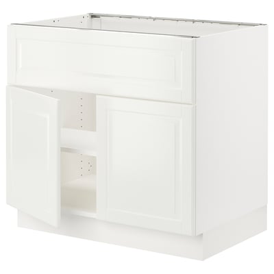 SEKTION Gabin bajo parrilla/int ext+2 prtas, blanco/Bodbyn hueso, 91x61x76 cm