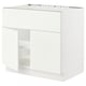 SEKTION Gabin bajo parrilla/int ext+2 prtas, blanco/Vallstena blanco, 91x61x76 cm