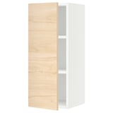 SEKTION Gabin pared 1 puerta c/ estantes, blanco/Askersund efecto fresno claro, 31x37x76 cm