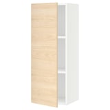 SEKTION Gabin pared 1 puerta c/ estantes, blanco/Askersund efecto fresno claro, 38x37x102 cm