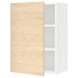 SEKTION Gabin pared 1 puerta c/ estantes, blanco/Askersund efecto fresno claro, 53x37x76 cm