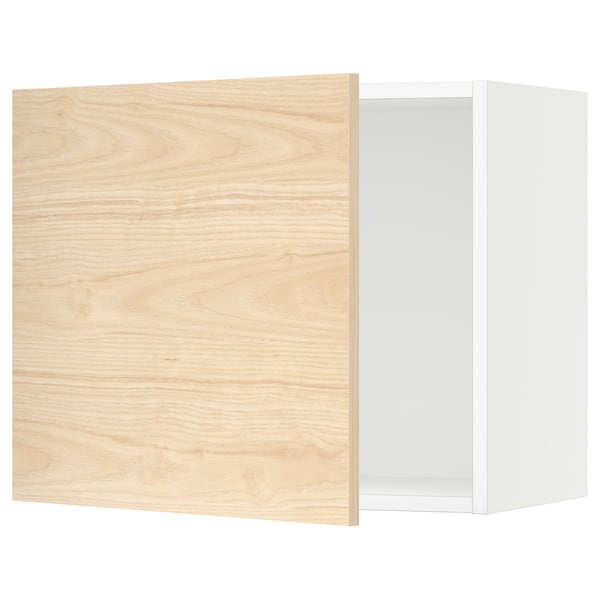 SEKTION Gabin pared 1 puerta c/ estantes, blanco/Askersund efecto fresno claro, 61x37x51 cm