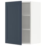 SEKTION Gabin pared 1 puerta c/ estantes, blanco Axstad/mate azul, 53x37x76 cm