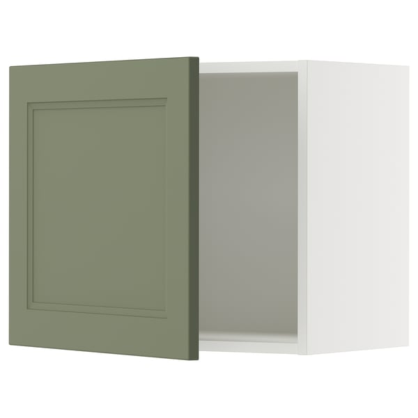 SEKTION Gabin pared 1 puerta c/ estantes, blanco/Axstad verde grisáceo, 61x37x51 cm