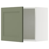 SEKTION Gabin pared 1 puerta c/ estantes, blanco/Axstad verde grisáceo, 61x37x51 cm