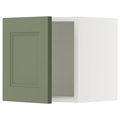 SEKTION Gabin pared 1 puerta c/ estantes, blanco/Axstad verde grisáceo, 38x37x38 cm
