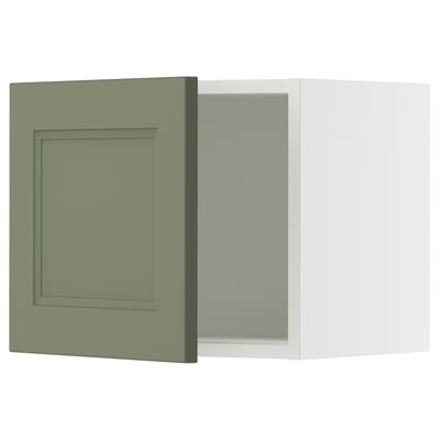 SEKTION Gabin pared 1 puerta c/ estantes, blanco/Axstad verde grisáceo, 46x37x38 cm