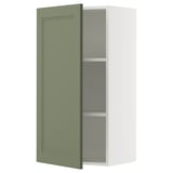SEKTION Gabin pared 1 puerta c/ estantes, blanco/Axstad verde grisáceo, 53x38x102 cm