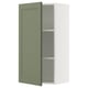 SEKTION Gabin pared 1 puerta c/ estantes, blanco/Axstad verde grisáceo, 53x38x102 cm