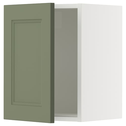 SEKTION Gabin pared 1 puerta c/ estantes, blanco/Axstad verde grisáceo, 38x37x51 cm