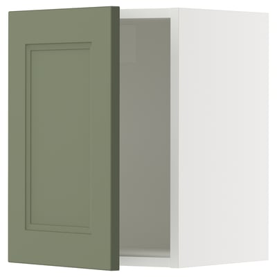 SEKTION Gabin pared 1 puerta c/ estantes, blanco/Axstad verde grisáceo, 38x37x51 cm