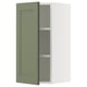 SEKTION Gabin pared 1 puerta c/ estantes, blanco/Axstad verde grisáceo, 38x37x76 cm