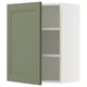 SEKTION Gabin pared 1 puerta c/ estantes, blanco/Axstad verde grisáceo, 61x37x76 cm