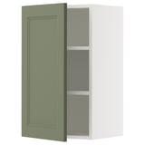 SEKTION Gabin pared 1 puerta c/ estantes, blanco/Axstad verde grisáceo, 46x37x76 cm