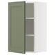 SEKTION Gabin pared 1 puerta c/ estantes, blanco/Axstad verde grisáceo, 46x37x76 cm