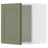 SEKTION Gabin pared 1 puerta c/ estantes, blanco/Axstad verde grisáceo, 46x37x51 cm