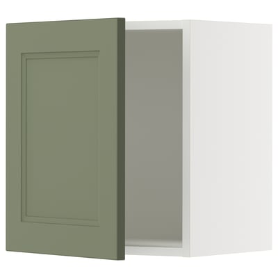 SEKTION Gabin pared 1 puerta c/ estantes, blanco/Axstad verde grisáceo, 46x37x51 cm