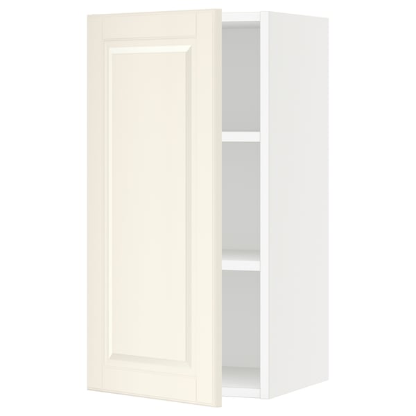 SEKTION Gabin pared 1 puerta c/ estantes, blanco/Bodbyn hueso, 38x37x76 cm