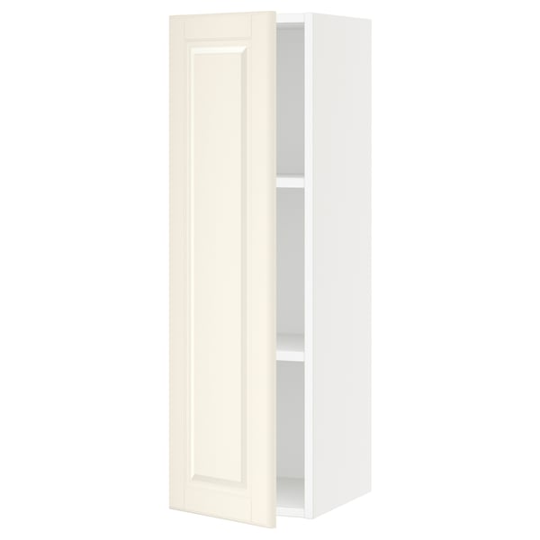 SEKTION Gabin pared 1 puerta c/ estantes, blanco/Bodbyn hueso, 31x37x102 cm