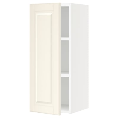 SEKTION Gabin pared 1 puerta c/ estantes, blanco/Bodbyn hueso, 31x37x76 cm