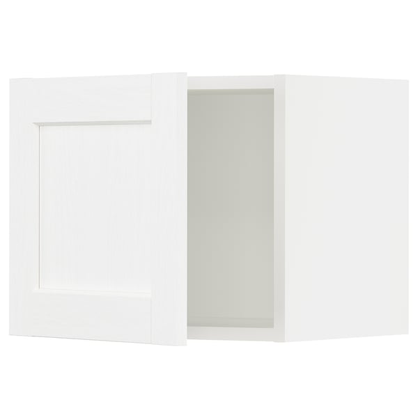 SEKTION Gabin pared 1 puerta c/ estantes, blanco Enköping/blanco efecto madera, 46x37x38 cm