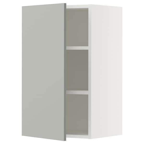 SEKTION Gabin pared 1 puerta c/ estantes, blanco/Havstorp gris claro, 46x37x76 cm