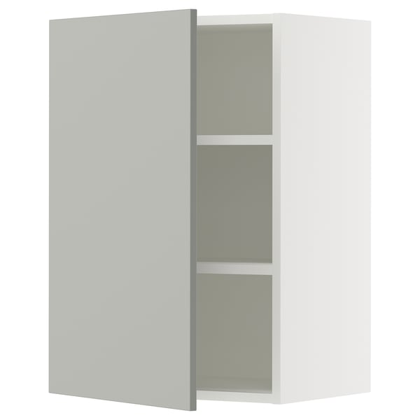 SEKTION Gabin pared 1 puerta c/ estantes, blanco/Havstorp gris claro, 53x37x76 cm