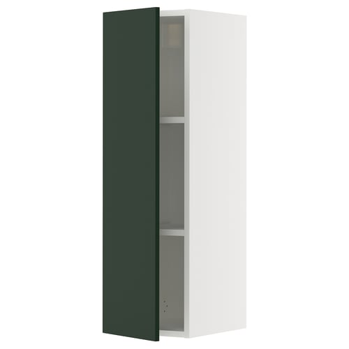 SEKTION Gabin pared 1 puerta c/ estantes, blanco/Havstorp Verde oscuro, 31x37x102 cm