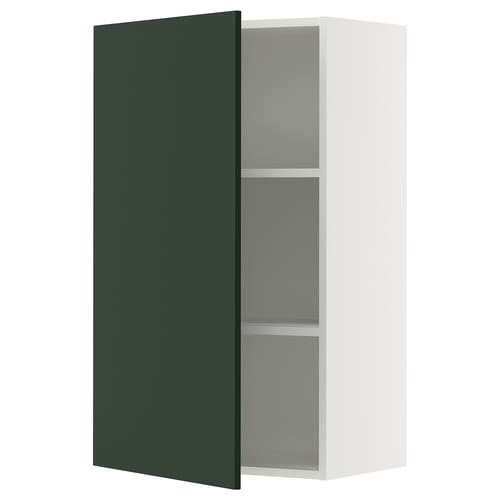 SEKTION Gabin pared 1 puerta c/ estantes, blanco/Havstorp Verde oscuro, 61x37x102 cm
