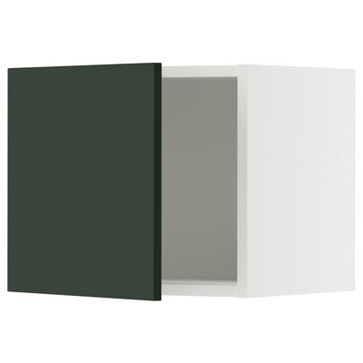 SEKTION Gabin pared 1 puerta c/ estantes, blanco/Havstorp Verde oscuro, 46x37x38 cm