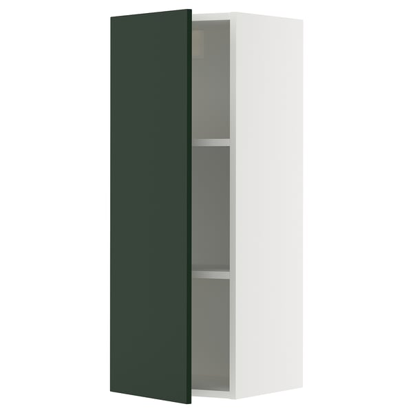SEKTION Gabin pared 1 puerta c/ estantes, blanco/Havstorp Verde oscuro, 38x37x102 cm