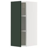 SEKTION Gabin pared 1 puerta c/ estantes, blanco/Havstorp Verde oscuro, 31x37x76 cm