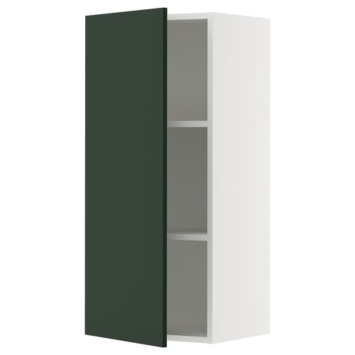 SEKTION Gabin pared 1 puerta c/ estantes, blanco/Havstorp Verde oscuro, 46x37x102 cm