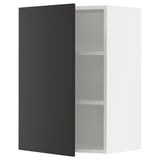 SEKTION Gabin pared 1 puerta c/ estantes, blanco/Nickebo Carbón mate, 53x37x76 cm