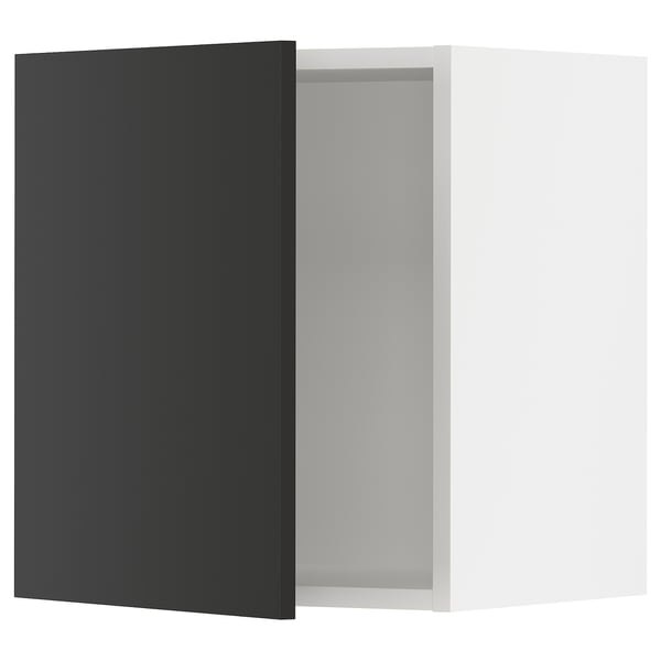 SEKTION Gabin pared 1 puerta c/ estantes, blanco/Nickebo Carbón mate, 46x37x51 cm