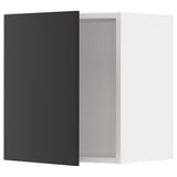SEKTION Gabin pared 1 puerta c/ estantes, blanco/Nickebo Carbón mate, 46x37x51 cm