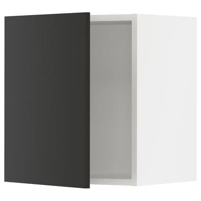 SEKTION Gabin pared 1 puerta c/ estantes, blanco/Nickebo Carbón mate, 46x37x51 cm