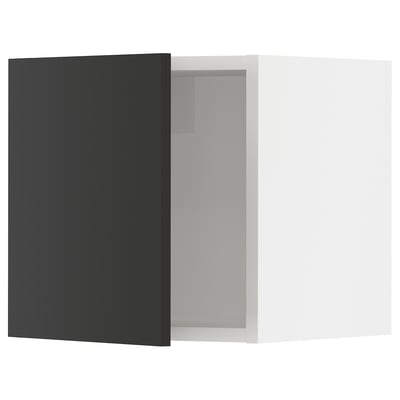SEKTION Gabin pared 1 puerta c/ estantes, blanco/Nickebo Carbón mate, 38x37x38 cm