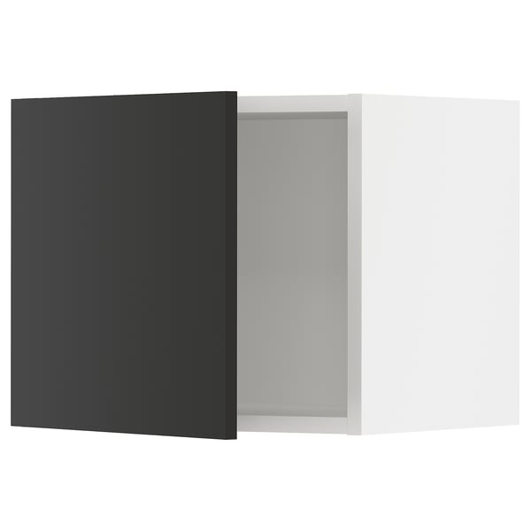 SEKTION Gabin pared 1 puerta c/ estantes, blanco/Nickebo Carbón mate, 46x37x38 cm
