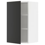 SEKTION Gabin pared 1 puerta c/ estantes, blanco/Nickebo Carbón mate, 46x37x76 cm