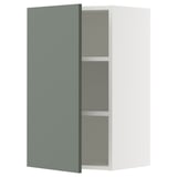 SEKTION Gabin pared 1 puerta c/ estantes, blanco/Nickebo Verde grisáceo mate, 46x37x76 cm