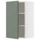 SEKTION Gabin pared 1 puerta c/ estantes, blanco/Nickebo Verde grisáceo mate, 46x37x76 cm