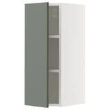 SEKTION Gabin pared 1 puerta c/ estantes, blanco/Nickebo Verde grisáceo mate, 31x37x76 cm