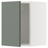 SEKTION Gabin pared 1 puerta c/ estantes, blanco/Nickebo Verde grisáceo mate, 38x37x51 cm